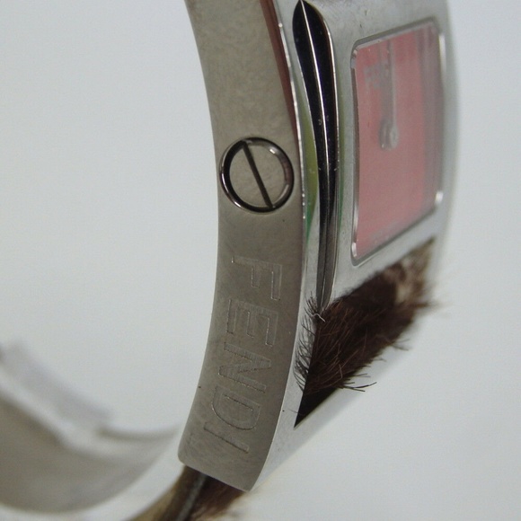 Very rare Fendi Red Ponyhair cow hair Watch Quartz - Picture 5 of 8